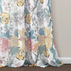 2pk 52"x84" Sheer Sydney Curtain Panels Blue/Yellow - Lush Décor -Lush Décor GUEST fc212eeb 2d73 4319 82f9 9c6f4ed1f5df