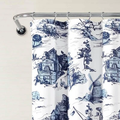 French Country Toile Single Shower Curtain - Lush Décor 3 French Country Toile Single Shower Curtain - Lush Décor