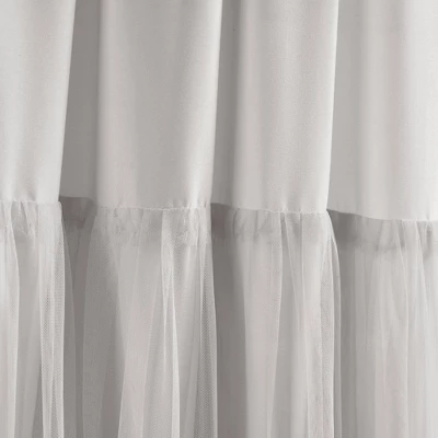 Set Of 2 (84"x40") Tulle Skirt Solid Window Curtain Panels - Lush Décor 4 Set Of 2 (84"x40") Tulle Skirt Solid Window Curtain Panels - Lush Décor - Image 2