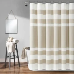 Cape Cod Stripe Yarn Dyed Cotton Shower Curtain - Lush Décor -Lush Décor GUEST ff527db8 d0be 4457 81cc 9015284f404f
